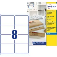 Sans marque Sheets Quickpeel Inkjet Printers J856525 Multipurpose Label 99.1x67.7 Mm Clair