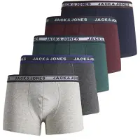 Jack & Jones Junior Sous-vêtements bleu marine / gris foncé / vert foncé / lie de vin