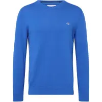 Gant pour homme. 8030561 Pull classique en coton bleu à col ras du cou (XL), Casuel