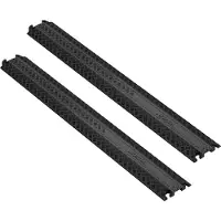 Vevor Passe Câble Sol Lot de 2 Cache Câbles Capacité de Charge 907 kg Rampe de Protection Fils Électriques Robuste 100x13x2 cm Canal 4x1,3 cm pour Maison