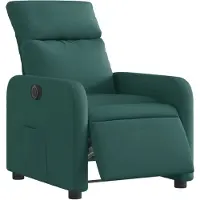 vidaXL Fauteuil relax électrique vert foncé Tissu