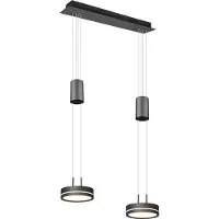 TRIO Lampe suspendue Franklin 3 lumières noir