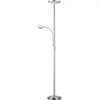 RL LIVE YOUR LIGHT LED Plafonnier ACKBAR argent, intensité lumineuse variable, touche ON-OFF - hauteur 182cm