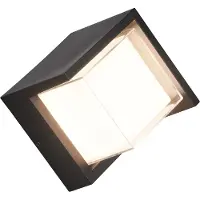 TRIO Applique d'extérieur LED PUNO noire 8 W, blanc chaud, 800 lm, plastique, dim. : 15 x 15 x 10 cm, IP54, RL