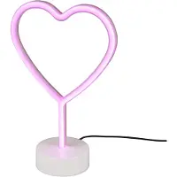RL LIVE YOUR LIGHT Lampe de table Heart avec la lumière rose