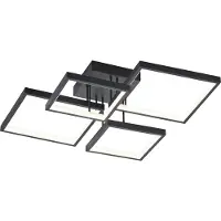 TRIO Plafonnier LED, intensité lumineuse variable, aluminium brossé, SORRENTO