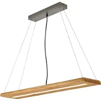 TRIO Brad LED Suspension 27W dimmable couleur bois blanc chaud