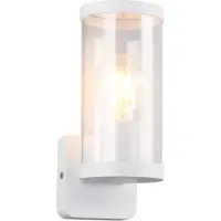 RL LIVE YOUR LIGHT Applique d'extérieur ronde BONITO blanche 1xE27x28W en aluminium, dimensions : 23 x 9,5 x 9,5 cm, IP44, RL
