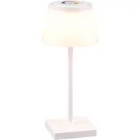 TRIO Lampe de table rechargeable Sanchez blanc