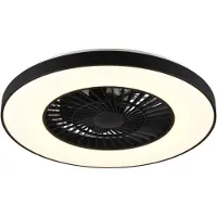 TRIO Ventilateur de plafond à LED HALMSTAD noir Ø 59 cm avec télécommande - R62672132