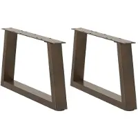 vidaXL Pieds de table basse en V 2 pièces acier naturel 50x(30-31,3) cm acier