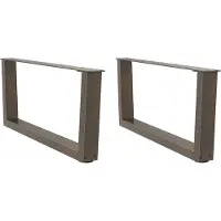 vidaXL Pieds de table basse en V 2 pièces acier naturel 70x(30-31,3) cm acier
