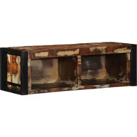 vidaXL Armoire TV Multicolore 80x30x25 cm Vieux bois massif