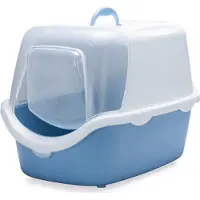 Zolux Cathy Easy Clean toilettes d'intérieur pour chats avec filtre bleu/blanc 56x40x40cm, 99702