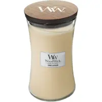 Woodwick Vanilla Bean bougie parfumée avec mèche en bois 609.5 g
