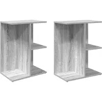 vidaXL Tables de chevet 2 pcs sonoma gris bois d'ingénierie