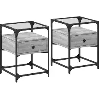 vidaXL Tables de chevet 2 pcs sonoma gris 40x40x55 cm bois ingénierie
