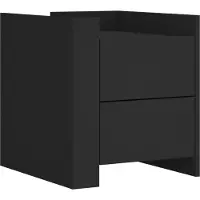 vidaXL Table de chevet noir 45x50x50 cm bois d’ingénierie