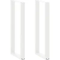 vidaXL Pieds de table de bar en U 2 pcs. Blanc 40x(110-111) cm Acier