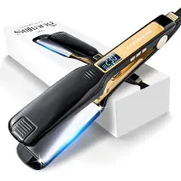 Sansbeauté Professional Straightener - 2 in 1 - Curling tongs - Straighteners - Hair Straightener - Fast Warm-up - 80℃ to 230℃ - Straightening & Curling - ION technology
