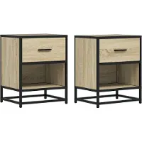 vidaXL Tables de chevet 2 pcs chêne sonoma 40x31x50 cm bois ingénierie