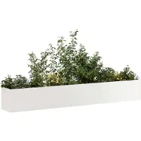 vidaXL Jardinière 280x40x40 cm acier inoxydable