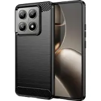 Screen Guard Professional Xiaomi 14T Housse Carbon Brushed Soft TPU (Xiaomi 14T), Coque pour téléphone portable, Noir