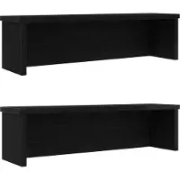 vidaXL Étagères de cuisine Empilables 2 pcs. noir 60x15x16 cm