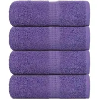 vidaXL Serviettes d'invité 4 pcs violet 30x50 cm 360 g/m² 100% coton
