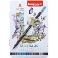 Bruynzeel Expression Crayons de couleur Teintes métalliques Etui 12