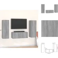 vidaXL Ensemble de 3 meubles TV Gris Sonoma Bois composite - Meubles TV