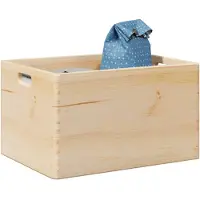 vidaXL Caisse en bois avec poignées 40x30x23 cm pin massif