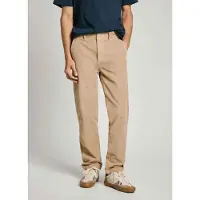 Pepe Jeans pour homme. PM211758 Pantalon chino slim en velours côtelé beige (38), Casuel, Coton
