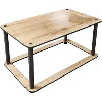 Skye Decor , table basse haut de gamme 100 % MDF, finition chêne, 70 x 38 x 42 cm | Pieds robustes et compacts | Style moderne et industriel, couleur marron uni | Idéale pour votre intérieur.