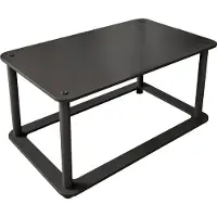 Skye Decor , table basse haut de gamme, noire, 70 x 38 x 42 cm | 100 % MDF, pieds en carton compressé | Un style moderne et industriel pour votre intérieur, à la fois élégant et fonctionnel.