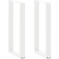 vidaXL Pieds de table de bar en U 2 pcs. Blanc 50x(90-91) cm Acier