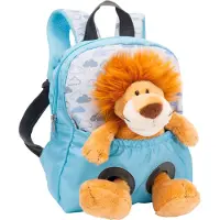 Nici Lion Backpack 21x26 Cm 25 Cm Bleu Enfants