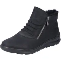 Rieker Damen Stiefelette Gefüttert Schwarz