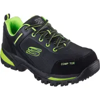 SKECHERS Chaussures de travail pour hommes GATLON - STRIGAX H 200188EC BKLM Noir/Vert, pointure : 45 EU