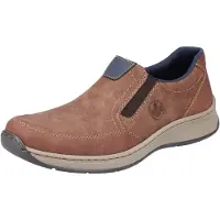 Rieker Chaussons de ville pour hommes, couleur marron, style décontracté
