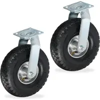 Relaxdays 2x roulettes pivotantes