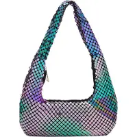 NAEMI Sac bandoulière turquoise / violet / argent