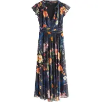 Next Robe bleu marine / mélange de couleurs