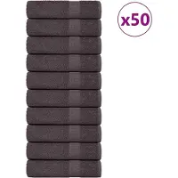 vidaXL Essuie-mains 50 pcs anthracite 50x100 cm 360 g/m² 100% coton