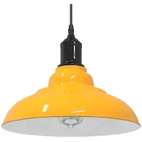 vidaXL Suspension Réglable en hauteur E27 Jaune Brillant Ø 31 cm Métal