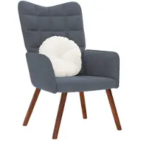 vidaXL Fauteuil relax gris foncé velours