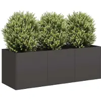 vidaXL Jardinière Noir 120x40x40 cm Acier laminé à froid