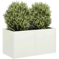 vidaXL Jardinière blanc 80x40x40 cm acier laminé à froid