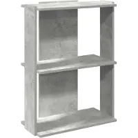 vidaXL Bibliothèque à 3 niveaux gris béton 60x30x80 cm bois ingénierie
