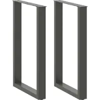 vidaXL Pieds de table de bar en U 2 pcs. Anthracite 60x(90-91) cm Acier
